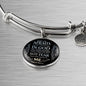 Trust In God Stainless Steel or 18k Gold Circle Bangle Bracelet - Express Your Love Gifts