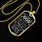 Trust In The Lord Necklace Stainless Steel or 18k Gold Dog Tag 24" Chain-Express Your Love Gifts