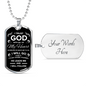 Trust In The Lord Necklace Stainless Steel or 18k Gold Dog Tag 24" Chain-Express Your Love Gifts