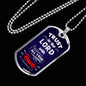 Trust In The Lord Proverbs Necklace Stainless Steel or 18k Gold Dog Tag 24" - Express Your Love Gifts