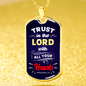 Trust In The Lord Proverbs Necklace Stainless Steel or 18k Gold Dog Tag 24" - Express Your Love Gifts