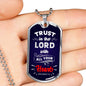 Trust In The Lord Proverbs Necklace Stainless Steel or 18k Gold Dog Tag 24" - Express Your Love Gifts