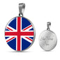 Uk Flag Necklace Uk Flag Stainless Steel or 18k Gold 18-22" - Express Your Love Gifts