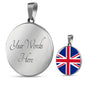 Uk Flag Necklace Uk Flag Stainless Steel or 18k Gold 18-22" - Express Your Love Gifts