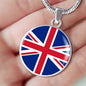 Uk Flag Necklace Uk Flag Stainless Steel or 18k Gold 18-22" - Express Your Love Gifts