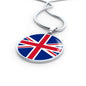 Uk Flag Necklace Uk Flag Stainless Steel or 18k Gold 18-22" - Express Your Love Gifts