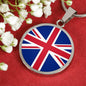 Uk Flag Necklace Uk Flag Stainless Steel or 18k Gold 18-22" - Express Your Love Gifts