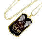 Under His Wings You Will Find Refuge Necklace Stainless Steel or 18k Gold Dog Tag 24" Chain - Express Your Love Gifts