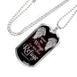 Under His Wings You Will Find Refuge Necklace Stainless Steel or 18k Gold Dog Tag 24" Chain - Express Your Love Gifts