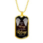 Under His Wings You Will Find Refuge Necklace Stainless Steel or 18k Gold Dog Tag 24" Chain - Express Your Love Gifts