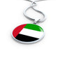 United Arab Emirates Flag Circle Necklace Stainless Steel or 18k Gold 18-22" - Express Your Love Gifts