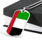 United Arab Emirates Flag Necklace United Arab Emirates Flag Stainless Steel or 18k Gold Dog Tag 24" - Express Your Love Gifts
