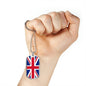 United Kingdom Flag Necklace Stainless Steel or 18k Gold Dog Tag 24" - Express Your Love Gifts