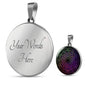 Universe Yoga Vibes Necklace Circle Necklace Stainless Steel or 18k Gold 18-22" - Express Your Love Gifts