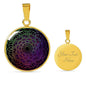 Universe Yoga Vibes Necklace Circle Necklace Stainless Steel or 18k Gold 18-22" - Express Your Love Gifts