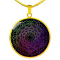 Universe Yoga Vibes Necklace Circle Necklace Stainless Steel or 18k Gold 18-22" - Express Your Love Gifts
