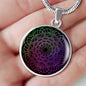 Universe Yoga Vibes Necklace Circle Necklace Stainless Steel or 18k Gold 18-22" - Express Your Love Gifts