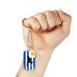 Uruguay Flag And Futbol/Soccer Necklace Stainless Steel or 18k Gold Dog Tag 24" Chain-Express Your Love Gifts