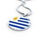 Uruguay Flag Necklace Uruguay Flag Stainless Steel or 18k Gold 18-22" - Express Your Love Gifts