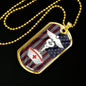 US Flag Caduceus Nurse Necklace Stainless Steel or 18k Gold Dog Tag 24" Chain-Express Your Love Gifts