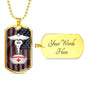 US Flag Caduceus Nurse Necklace Stainless Steel or 18k Gold Dog Tag 24" Chain-Express Your Love Gifts
