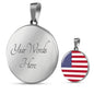 Us Flag Necklace United States Flag Stainless Steel or 18k Gold 18-22" - Express Your Love Gifts