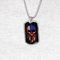 Us Flag Skull Patriotic Necklace Stainless Steel or 18k Gold Dog Tag 24" Chain-Express Your Love Gifts