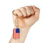 Us Flag Traditional Country Pride Necklace Stainless Steel or 18k Gold Dog Tag 24" Chain-Express Your Love Gifts