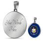Utah State Flag Necklace Stainless Steel or 18k Gold Circle Pendant 18-22" - Express Your Love Gifts
