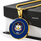 Utah State Flag Necklace Stainless Steel or 18k Gold Circle Pendant 18-22" - Express Your Love Gifts