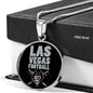 Las Vegas Football Circle Pendant Football Fan Necklace Stainless Steel or 18k Gold 18-22" - Express Your Love Gifts