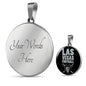 Las Vegas Football Circle Pendant Football Fan Necklace Stainless Steel or 18k Gold 18-22" - Express Your Love Gifts