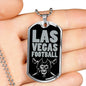 Las Vegas Football Dog Tag Fan Necklace Dog Tag Stainless Steel or 18k Gold 24" Chain" - Express Your Love Gifts