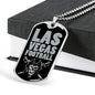 Las Vegas Football Dog Tag Fan Necklace Dog Tag Stainless Steel or 18k Gold 24" Chain" - Express Your Love Gifts