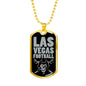 Las Vegas Football Dog Tag Fan Necklace Dog Tag Stainless Steel or 18k Gold 24" Chain" - Express Your Love Gifts
