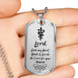 Veterinarians Prayer Vet Necklace Stainless Steel or 18k Gold Dog Tag 24" Chain - Express Your Love Gifts