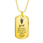 Veterinarians Prayer Vet Necklace Stainless Steel or 18k Gold Dog Tag 24" Chain - Express Your Love Gifts