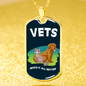 Vets Make It Better Vet Necklace Stainless Steel or 18k Gold Dog Tag W 24" - Express Your Love Gifts
