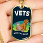 Vets Make It Better Vet Necklace Stainless Steel or 18k Gold Dog Tag W 24" - Express Your Love Gifts
