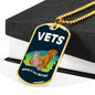 Vets Make It Better Vet Necklace Stainless Steel or 18k Gold Dog Tag W 24" - Express Your Love Gifts