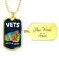 Vets Make It Better Vet Necklace Stainless Steel or 18k Gold Dog Tag W 24" - Express Your Love Gifts