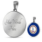 Virginia State Flag Necklace Stainless Steel or 18k Gold Circle Pendant 18-22" - Express Your Love Gifts