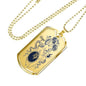 Virgo Constellation Horoscope Zodiac Dog Tag Stainless Steel or 18k Gold 24" Chain - Express Your Love Gifts