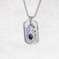 Virgo Constellation Horoscope Zodiac Dog Tag Stainless Steel or 18k Gold 24" Chain - Express Your Love Gifts