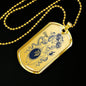 Virgo Constellation Horoscope Zodiac Dog Tag Stainless Steel or 18k Gold 24" Chain - Express Your Love Gifts