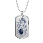 Virgo Constellation Horoscope Zodiac Dog Tag Stainless Steel or 18k Gold 24" Chain - Express Your Love Gifts