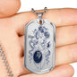 Virgo Constellation Horoscope Zodiac Dog Tag Stainless Steel or 18k Gold 24" Chain - Express Your Love Gifts