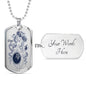 Virgo Constellation Horoscope Zodiac Dog Tag Stainless Steel or 18k Gold 24" Chain - Express Your Love Gifts