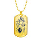 Virgo Constellation Horoscope Zodiac Dog Tag Stainless Steel or 18k Gold 24" Chain - Express Your Love Gifts