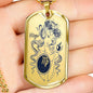 Virgo Constellation Horoscope Zodiac Dog Tag Stainless Steel or 18k Gold 24" Chain - Express Your Love Gifts